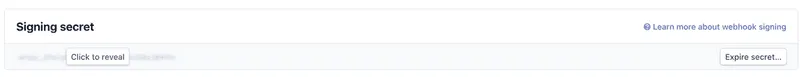 Signing secret within Stripe Dashboard